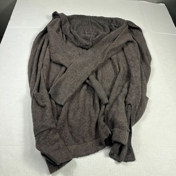 Barefoot Dreams Bamboo Chic Lite Hooded Open Front Cardigan Gray Sweater XS/S - Picture 10 of 12